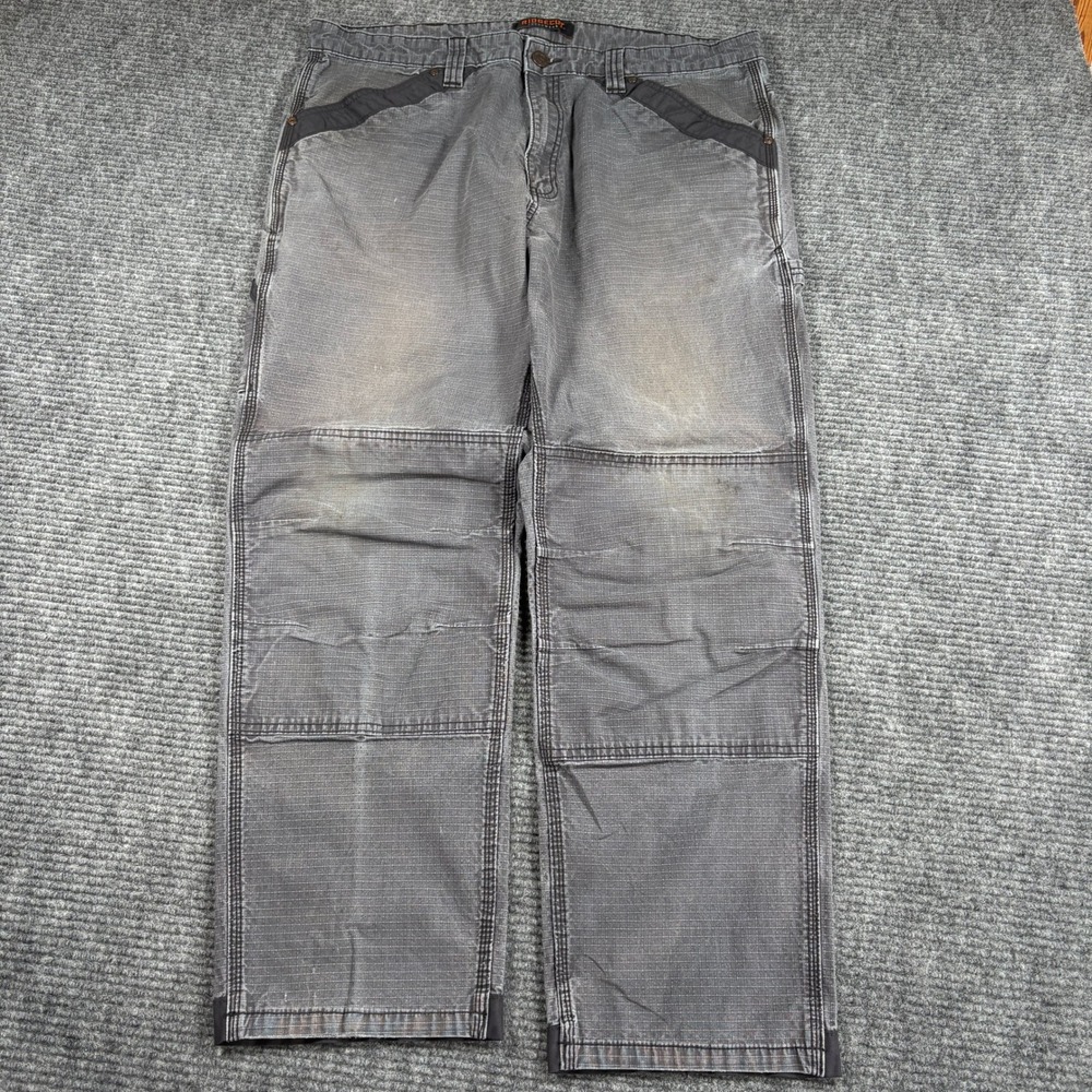 Ridgecut Toughwear Mens 40x32 Gray Ripstop Double Front Carpenter Work Pants